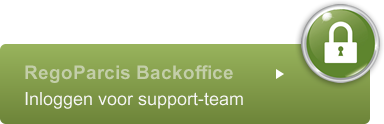 RegoParcis Backoffice, inloggen voor support-team